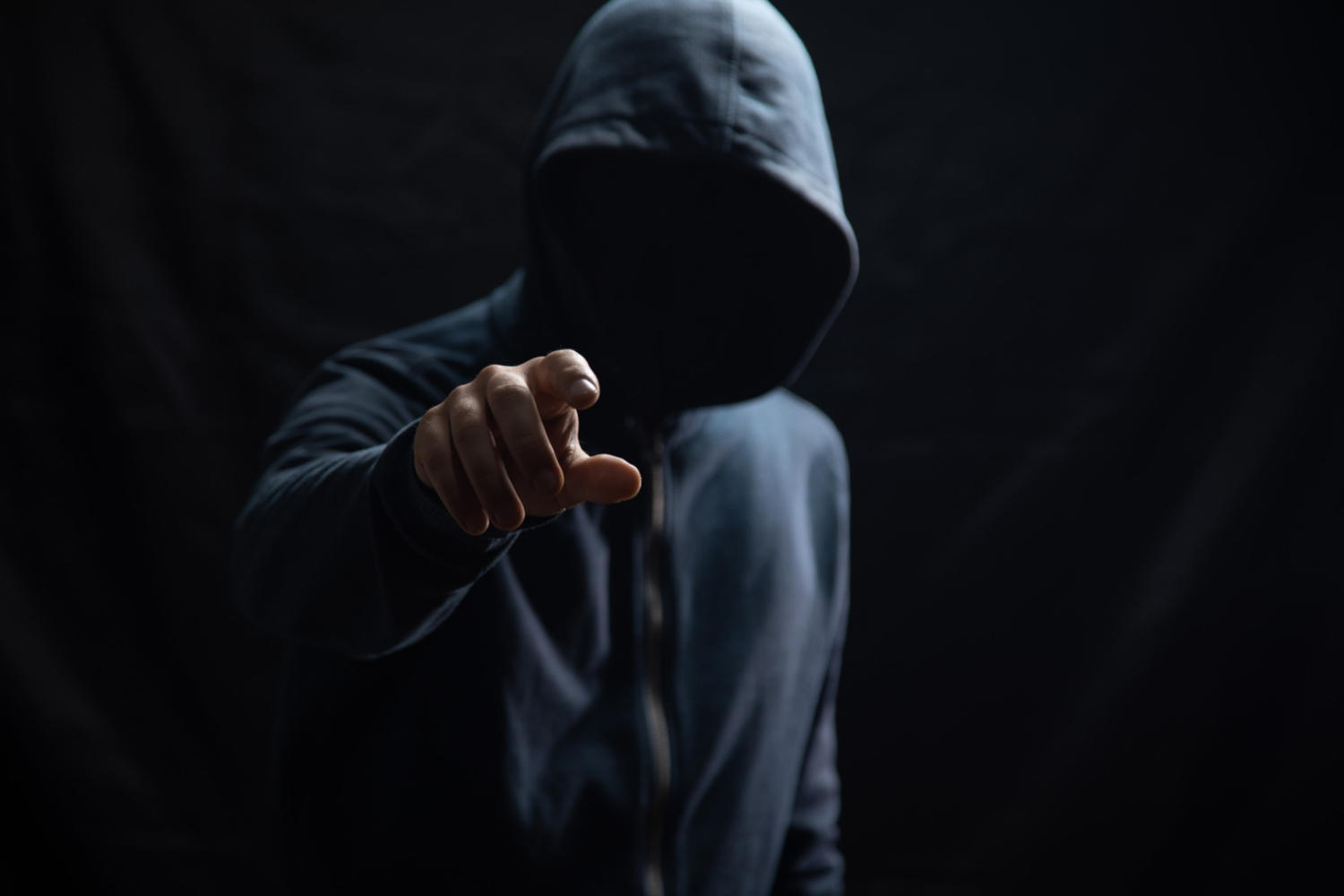 Hacker pointing