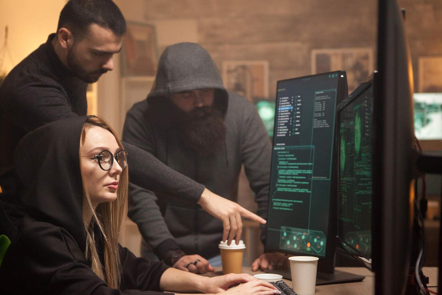 Hackers discussing